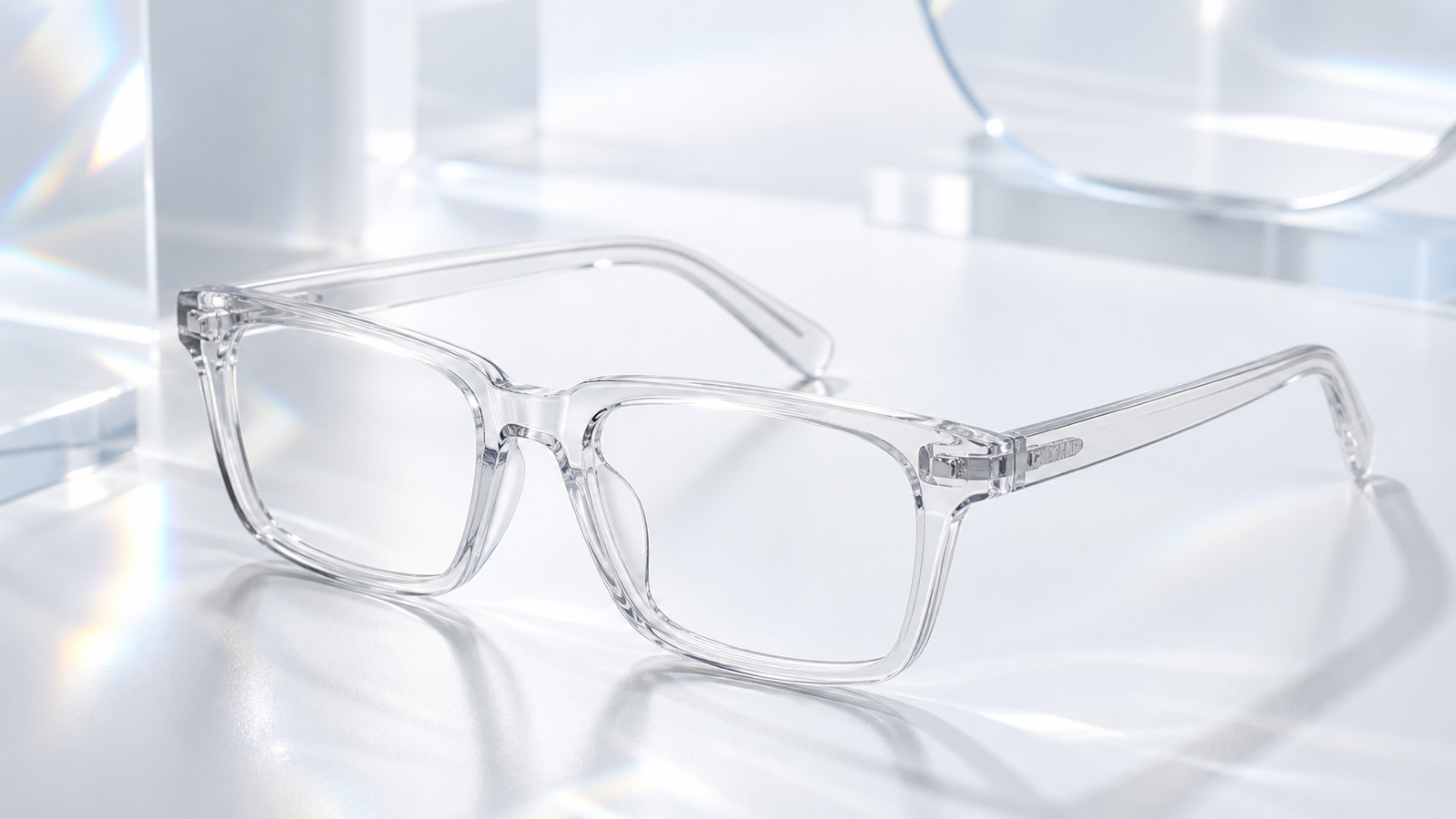 Specscart SWINTON 2 crystal clear rectangle glasses